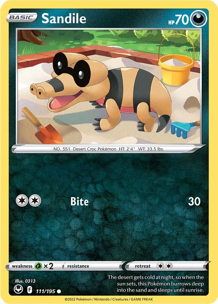 Sandile (111/195) [Sword & Shield: Silver Tempest] | Mindsight Gaming