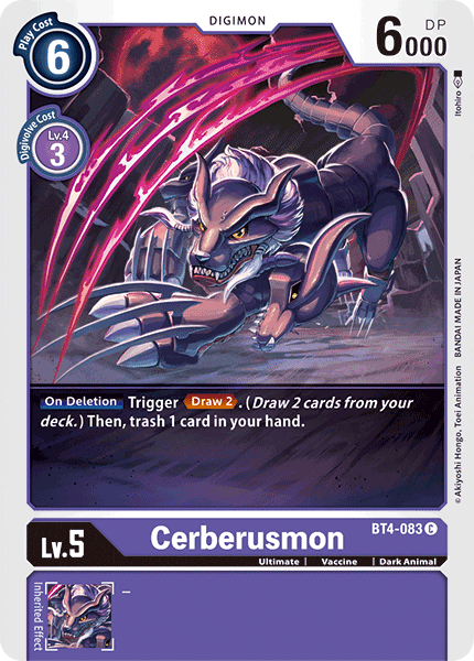 Cerberusmon [BT4-083] [Great Legend] | Mindsight Gaming