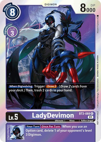 LadyDevimon [BT3-088] (Official Tournament Pack Vol.4) [Release Special Booster Promos] | Mindsight Gaming