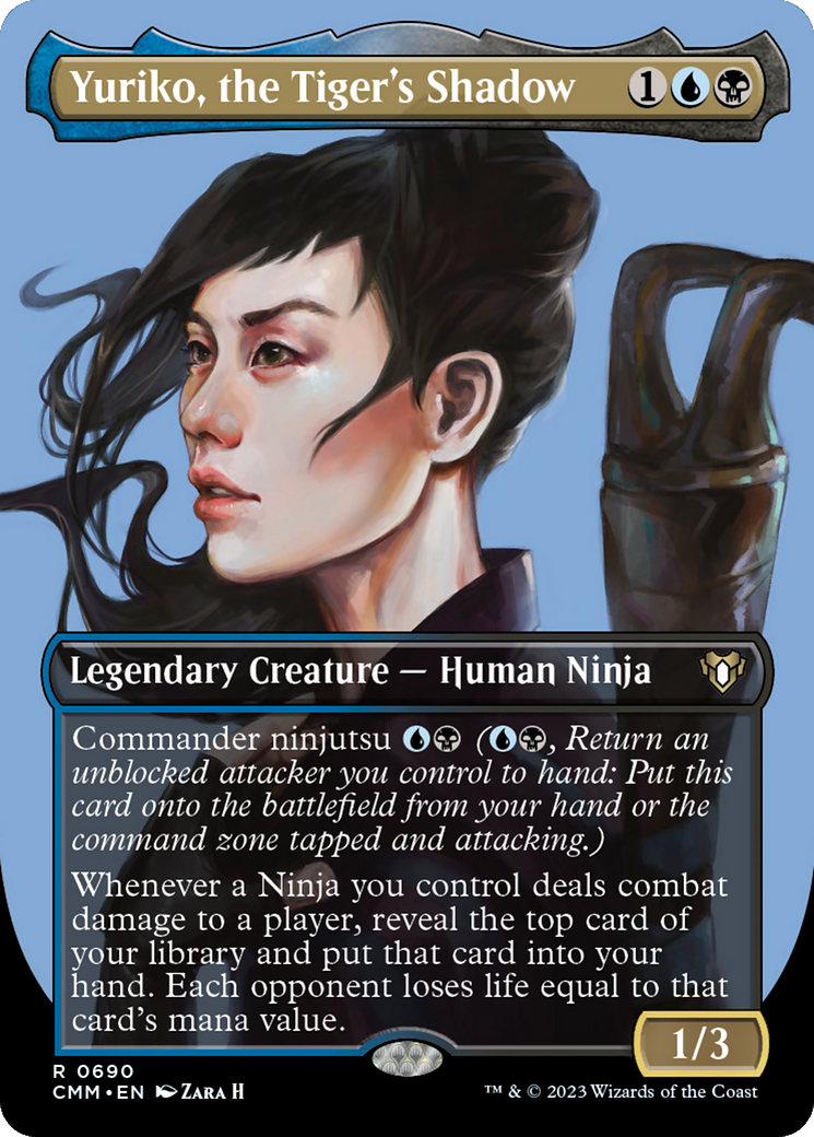 Yuriko, the Tiger's Shadow (Borderless Profile) [Commander Masters] | Mindsight Gaming