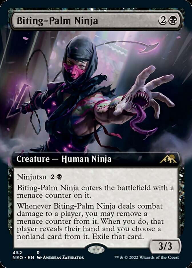 Biting-Palm Ninja (Extended Art) [Kamigawa: Neon Dynasty] | Mindsight Gaming