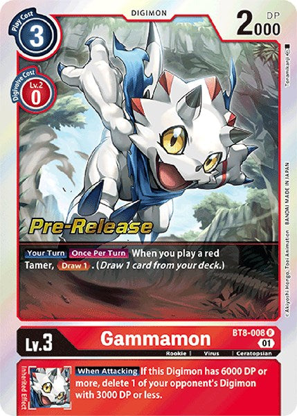 Gammamon [BT8-008] [New Awakening Pre-Release Cards] | Mindsight Gaming