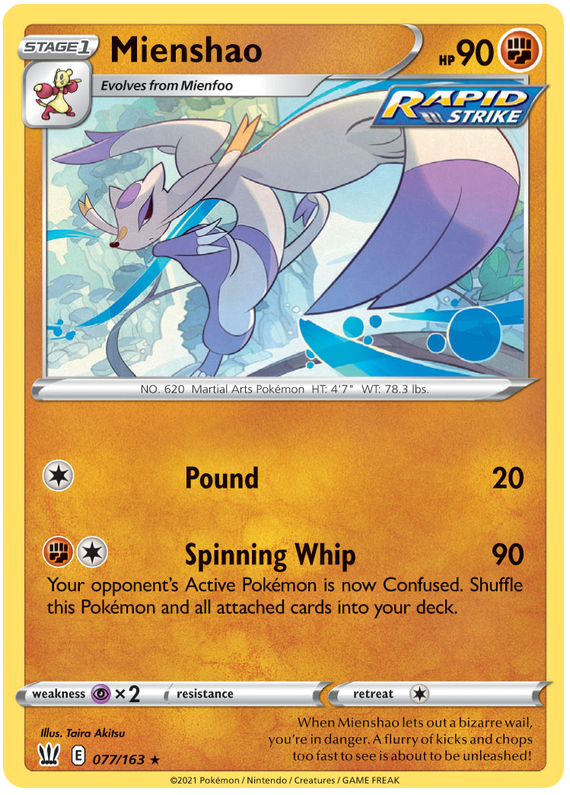 Mienshao (077/163) [Sword & Shield: Battle Styles] | Mindsight Gaming