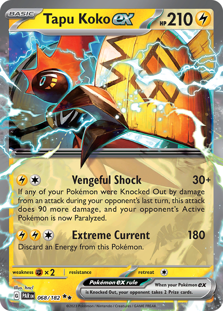 Tapu Koko ex (068/182) [Scarlet & Violet: Paradox Rift] | Mindsight Gaming