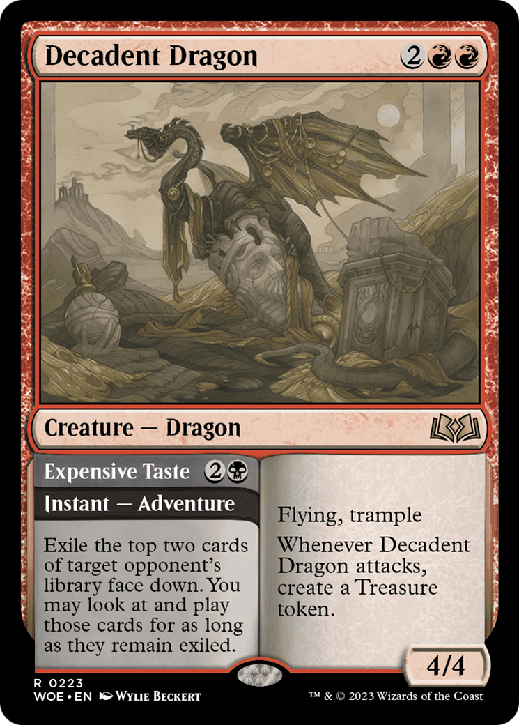 Decadent Dragon // Expensive Taste [Wilds of Eldraine] | Mindsight Gaming