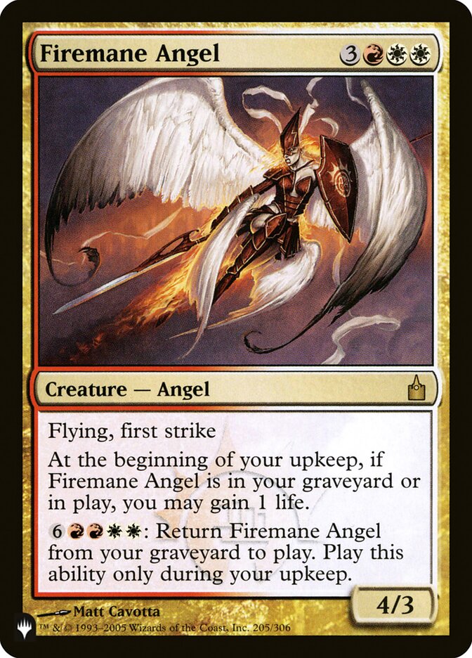 Firemane Angel [The List] | Mindsight Gaming