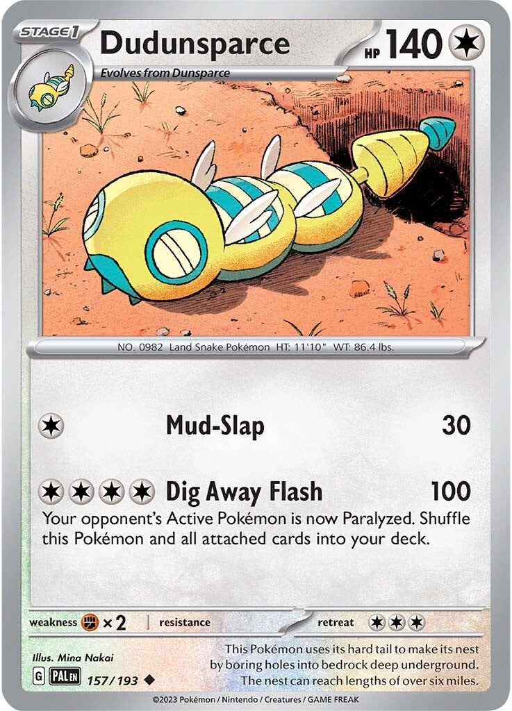 Dudunsparce (157/193) [Scarlet & Violet: Paldea Evolved] | Mindsight Gaming