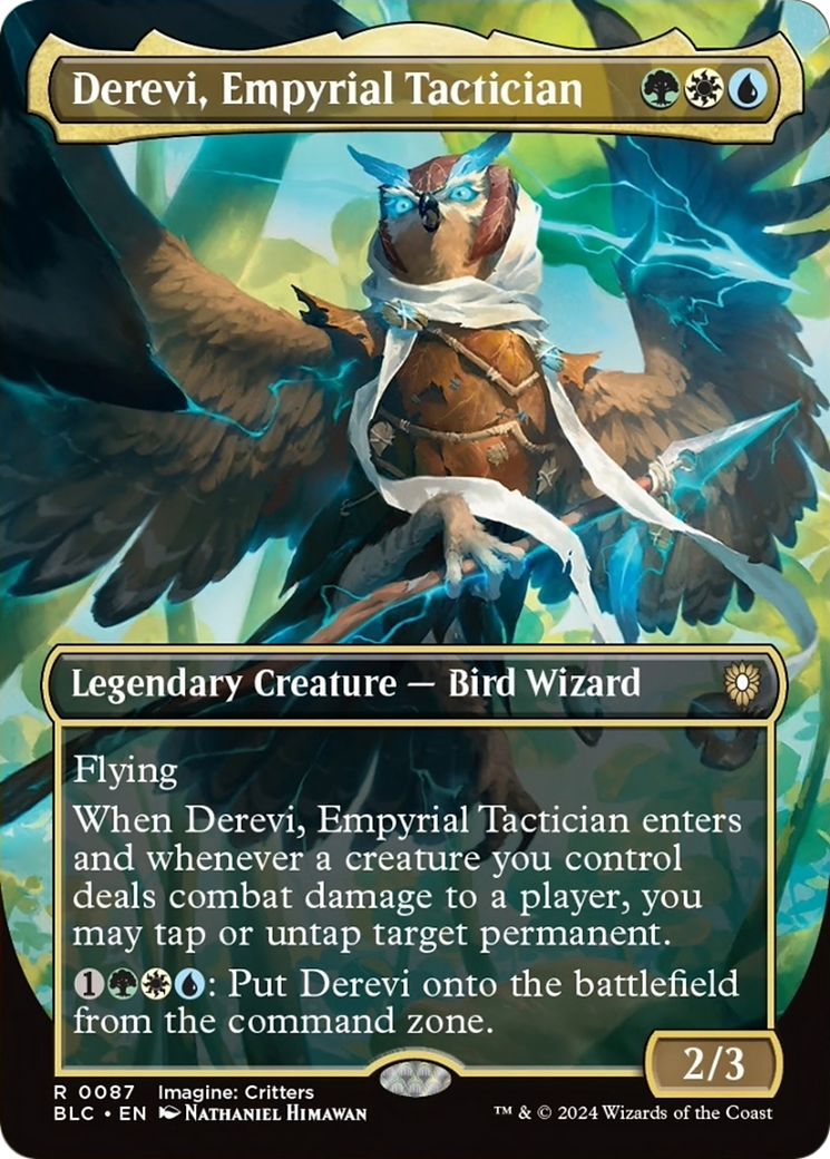 Derevi, Empyrial Tactician (Borderless) [Bloomburrow Commander] | Mindsight Gaming