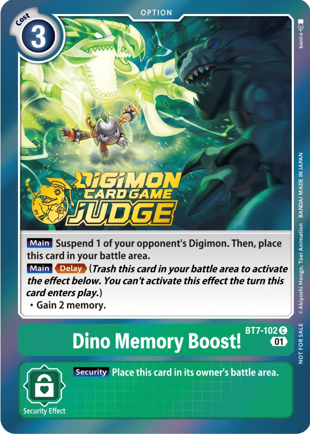 Dino Memory Boost! [BT7-102] (Judge Pack 3) [Next Adventure Promos] | Mindsight Gaming