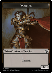 Vampire (0006) // Vampire Demon Double-Sided Token [The Lost Caverns of Ixalan Commander Tokens] | Mindsight Gaming