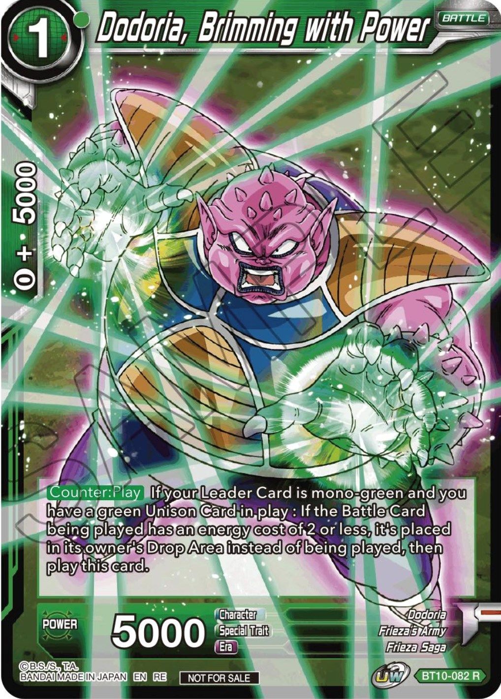 Dodoria, Brimming with Power (Championship Selection Pack 2023 Vol.1) (BT10-082) [Tournament Promotion Cards] | Mindsight Gaming