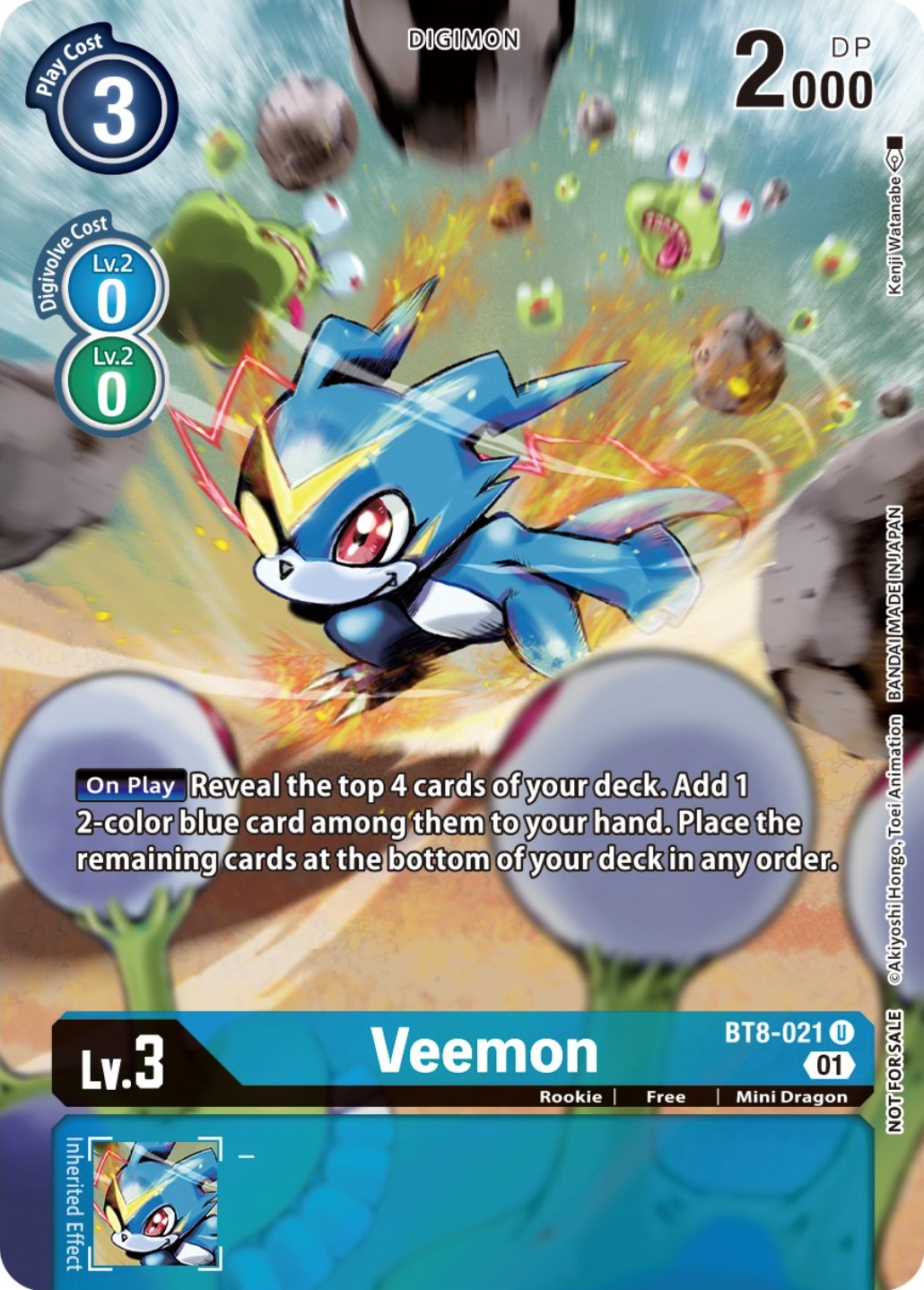 Veemon [BT8-021] (Dimensional Phase Pre-Release Pack) [New Awakening Promos] | Mindsight Gaming