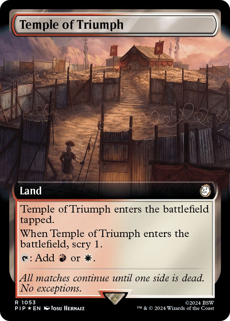 Temple of Triumph (Extended Art) (Surge Foil) [Fallout] | Mindsight Gaming