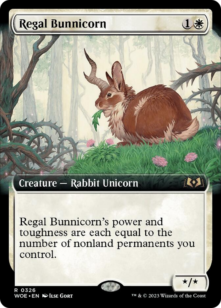 Regal Bunnicorn (Extended Art) [Wilds of Eldraine] | Mindsight Gaming