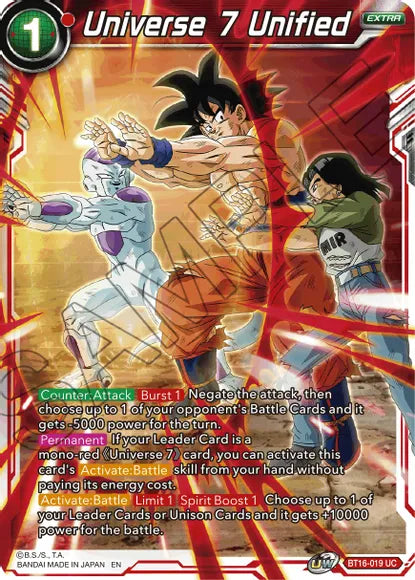 Universe 7 Unified (BT16-019) [Realm of the Gods] | Mindsight Gaming