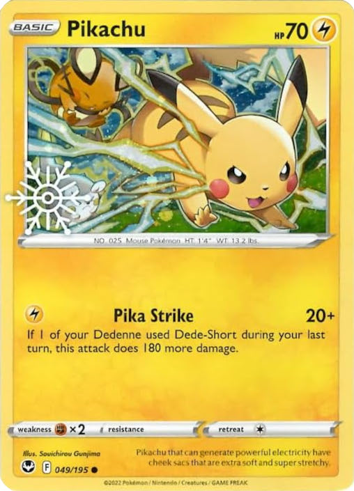 Pikachu (049/195) (Holiday Calendar) [Sword & Shield: Silver Tempest] | Mindsight Gaming