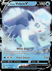 Alolan Vulpix V (033/195) (Holiday Calendar) [Sword & Shield: Silver Tempest] | Mindsight Gaming