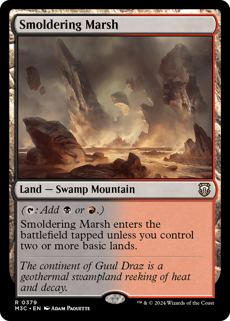 Smoldering Marsh (Ripple Foil) [Modern Horizons 3 Commander] | Mindsight Gaming