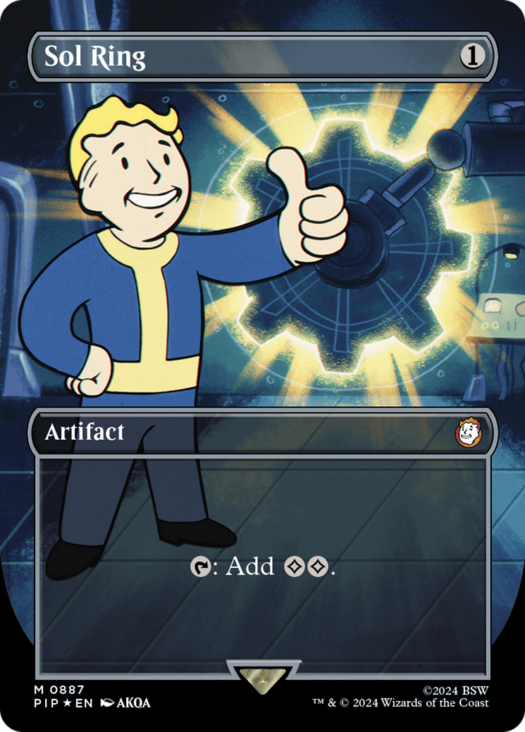 Sol Ring (Borderless) (Surge Foil) [Fallout] | Mindsight Gaming