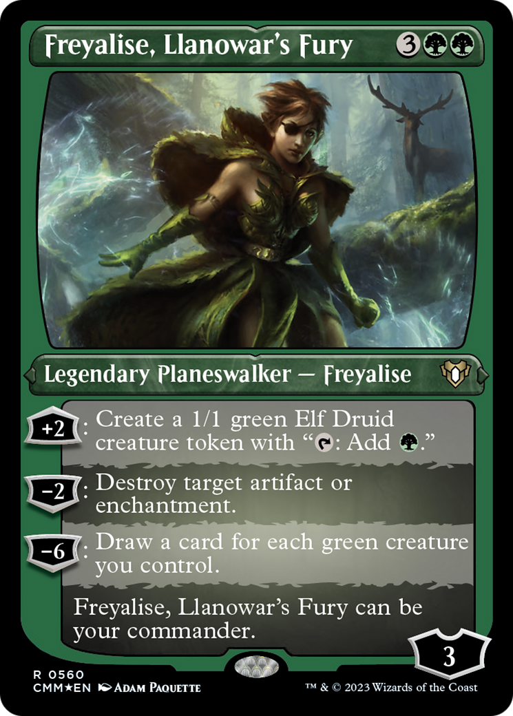 Freyalise, Llanowar's Fury (Foil Etched) [Commander Masters] | Mindsight Gaming