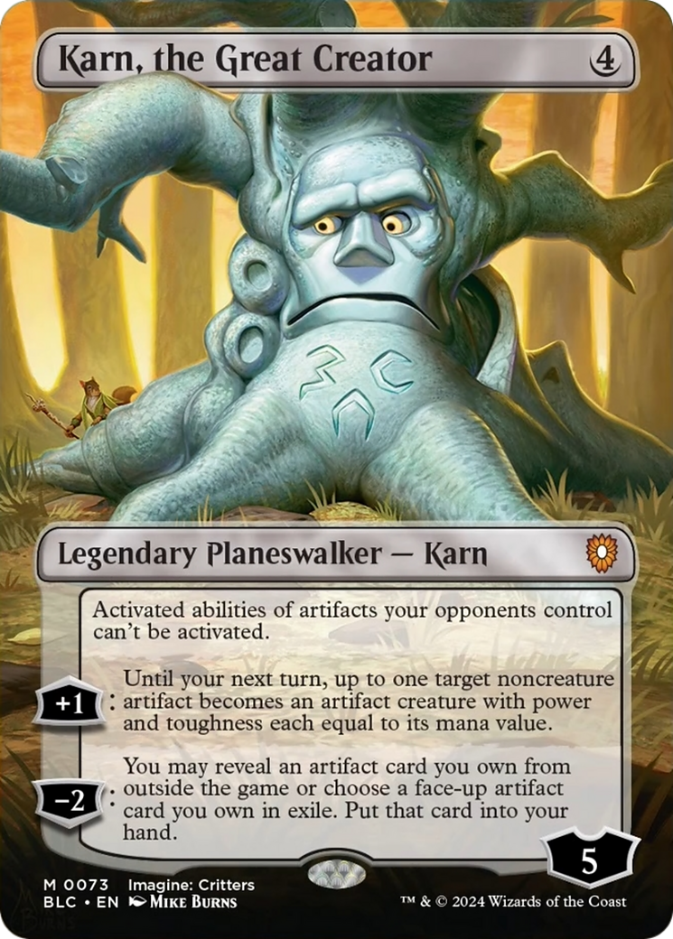 Karn, the Great Creator (Borderless) [Bloomburrow Commander] | Mindsight Gaming