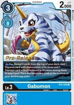 Gabumon [BT5-020] [Battle of Omni Pre-Release Promos] | Mindsight Gaming