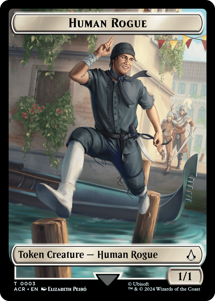 Assassin // Human Rogue Double-Sided Token [Assassin's Creed Tokens] | Mindsight Gaming
