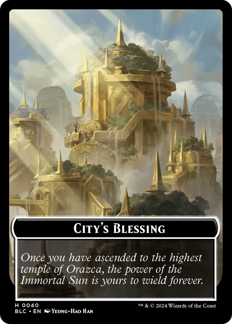 Hamster // City's Blessing Double-Sided Token [Bloomburrow Commander Tokens] | Mindsight Gaming