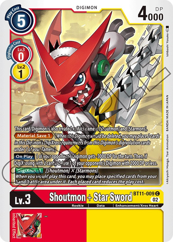 Shoutmon + Star Sword [BT11-009] [Dimensional Phase] | Mindsight Gaming