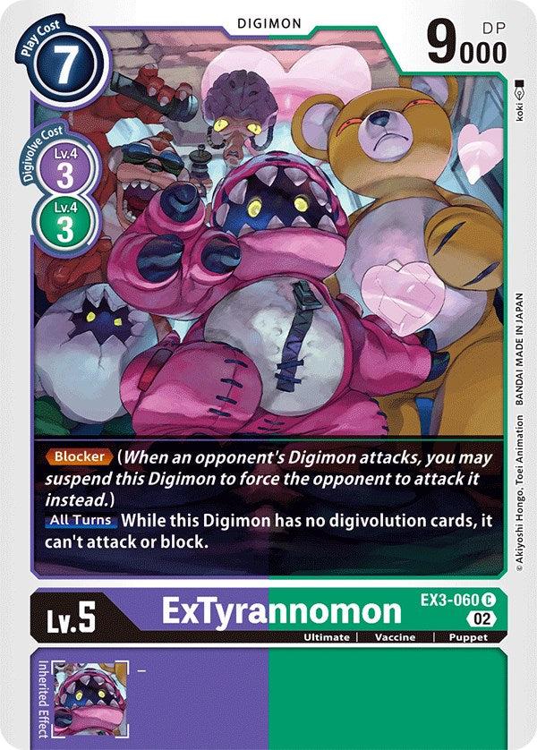 ExTyrannomon [EX3-060] [Draconic Roar] | Mindsight Gaming