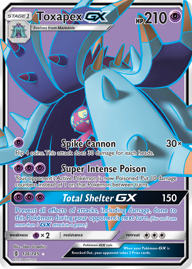 Toxapex GX (136/145) [Sun & Moon: Guardians Rising] | Mindsight Gaming