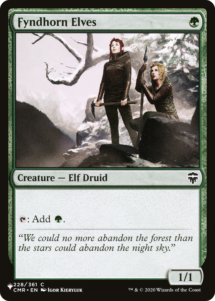 Fyndhorn Elves [The List Reprints] | Mindsight Gaming