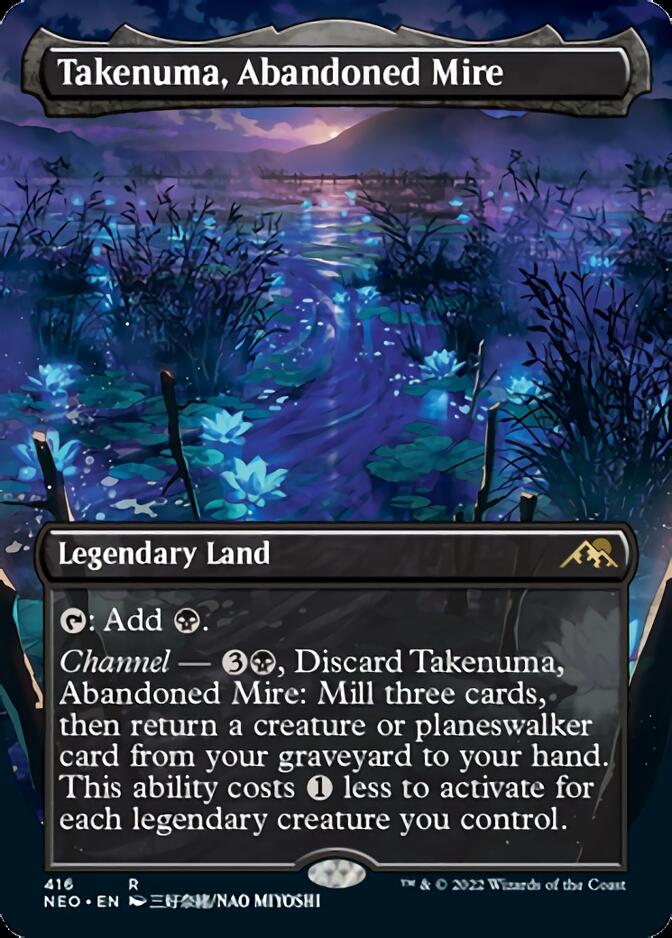 Takenuma, Abandoned Mire (Borderless Alternate Art) [Kamigawa: Neon Dynasty] | Mindsight Gaming