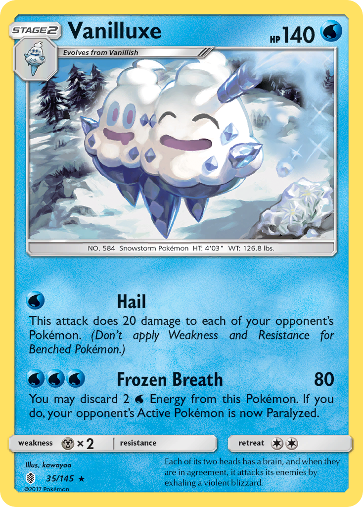 Vanilluxe (35/145) [Sun & Moon: Guardians Rising] | Mindsight Gaming