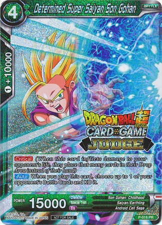 Determined Super Saiyan Son Gohan (P-016) [Judge Promotion Cards] | Mindsight Gaming