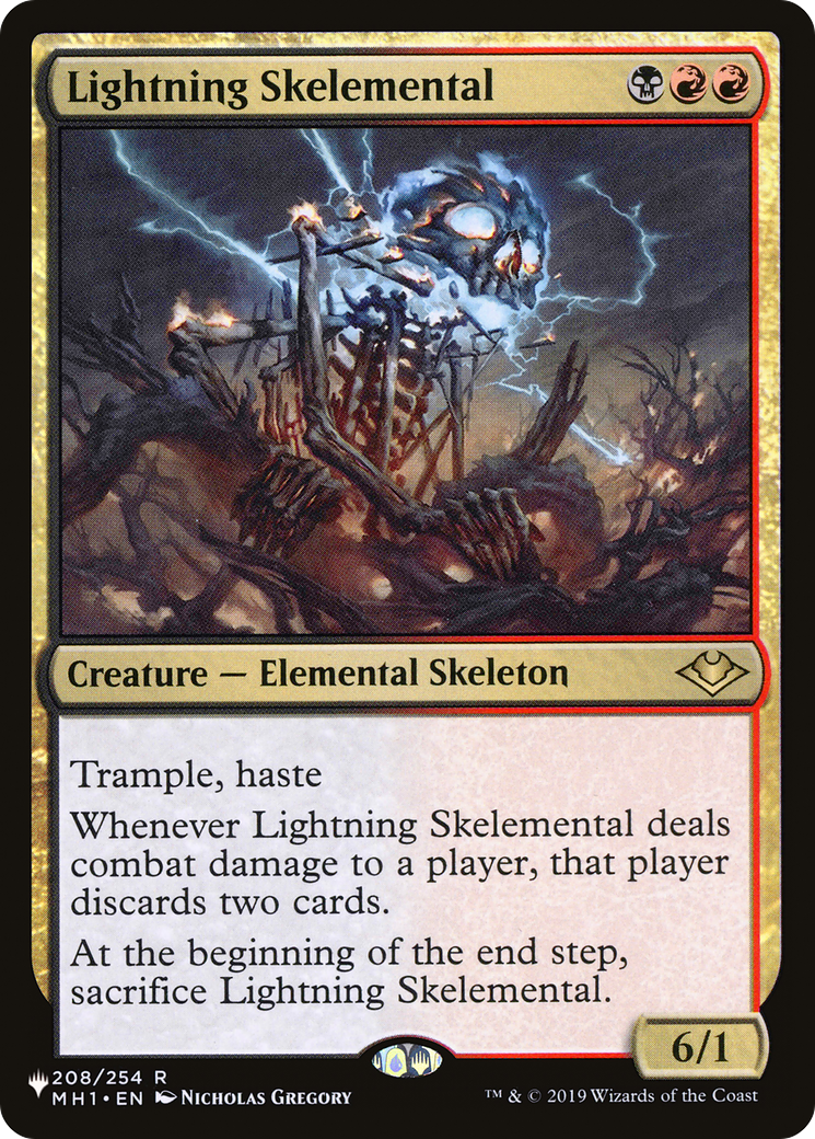 Lightning Skelemental [The List Reprints] | Mindsight Gaming