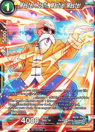 Master Roshi, Martial Master (Power Booster: World Martial Arts Tournament) (P-158) [Promotion Cards] | Mindsight Gaming