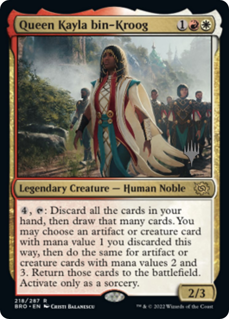 Queen Kayla bin-Kroog (Promo Pack) [The Brothers' War Promos] | Mindsight Gaming