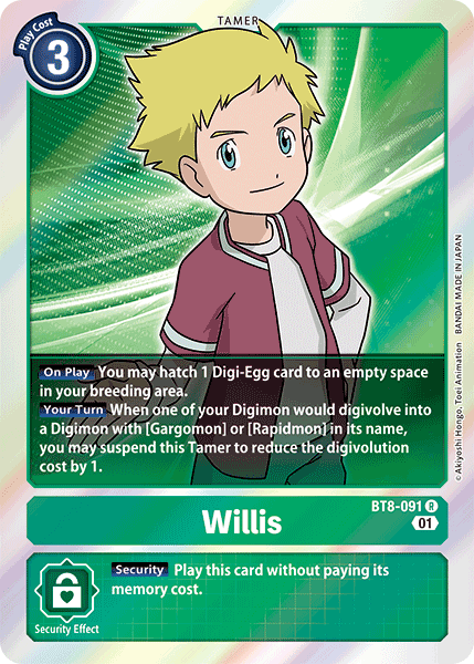 Willis [BT8-091] [New Awakening] | Mindsight Gaming