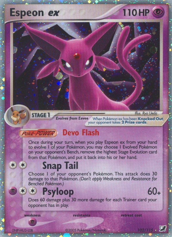 Espeon ex (102/115) [EX: Unseen Forces] | Mindsight Gaming