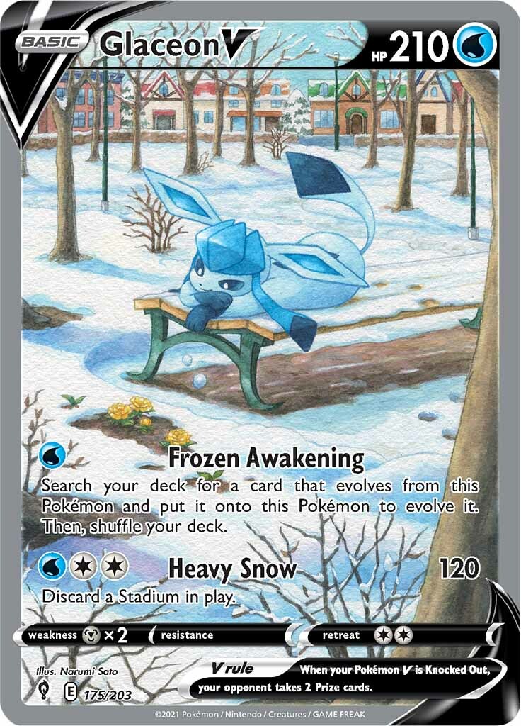 Glaceon V (175/203) [Sword & Shield: Evolving Skies] | Mindsight Gaming