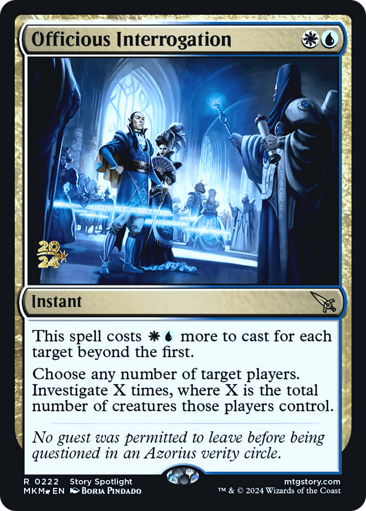 Officious Interrogation [Murders at Karlov Manor Prerelease Promos] | Mindsight Gaming