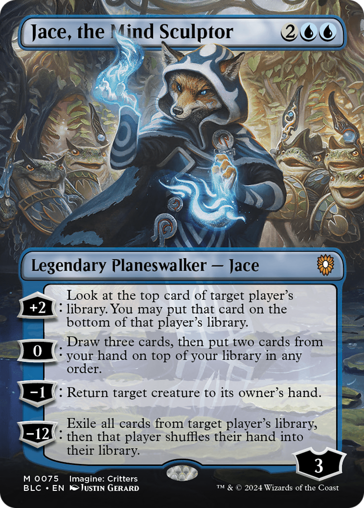 Jace, the Mind Sculptor (Borderless) [Bloomburrow Commander] | Mindsight Gaming