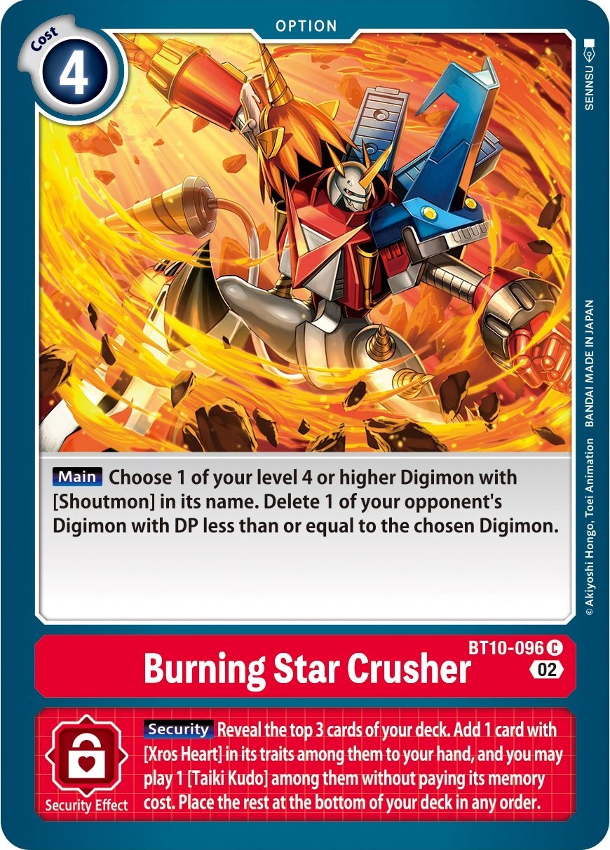 Burning Star Crusher [BT10-096] [Xros Encounter] | Mindsight Gaming