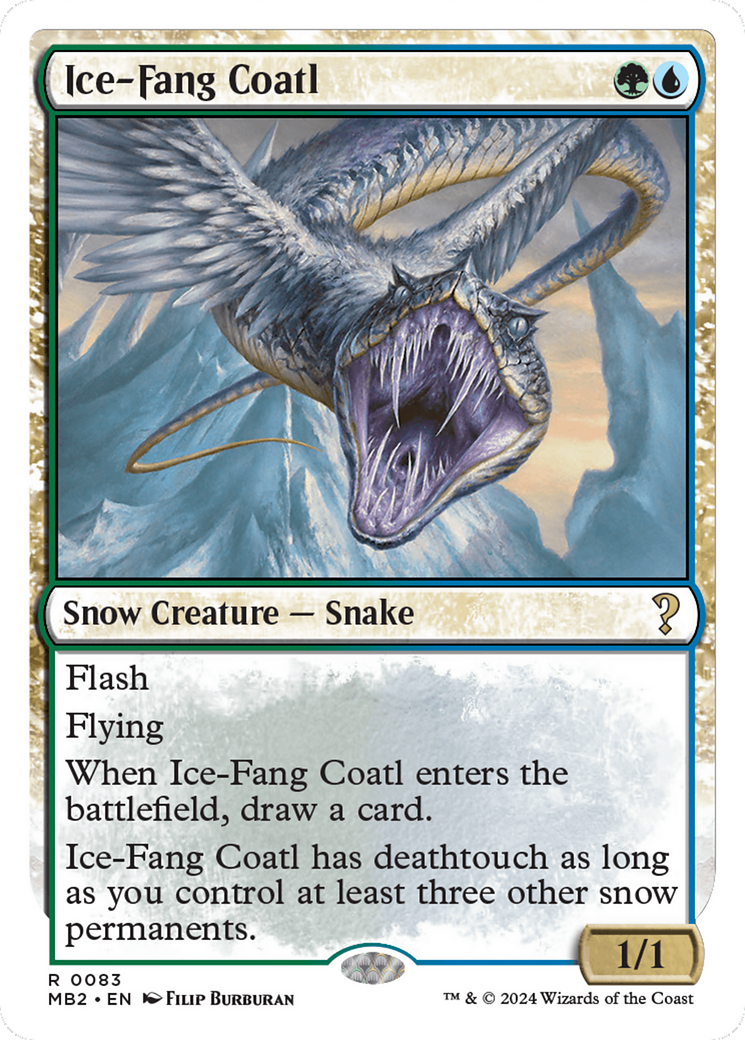 Ice-Fang Coatl (White Border) [Mystery Booster 2] | Mindsight Gaming