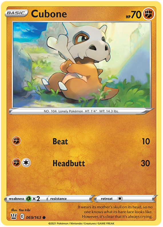 Cubone (069/163) [Sword & Shield: Battle Styles] | Mindsight Gaming