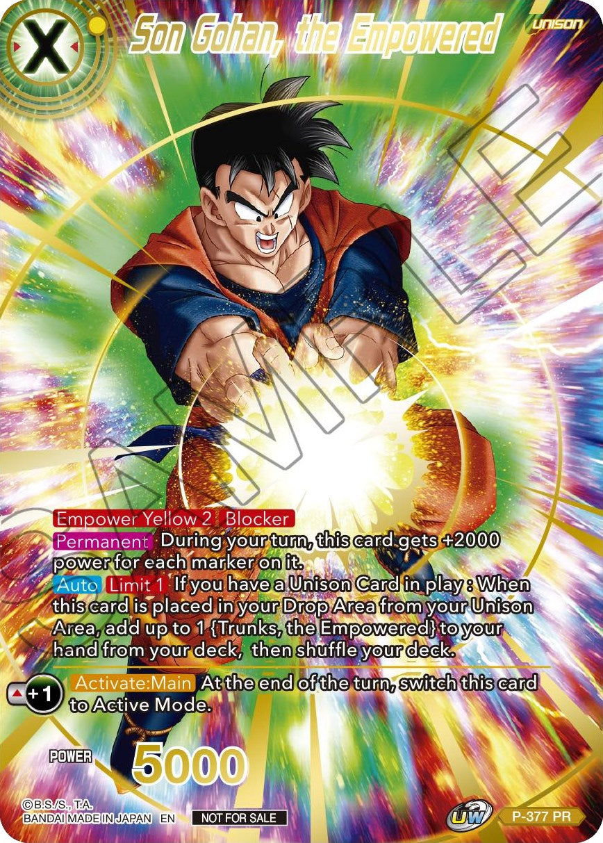 Son Gohan, the Empowered (Gold Stamped) (P-377) [Promotion Cards] | Mindsight Gaming