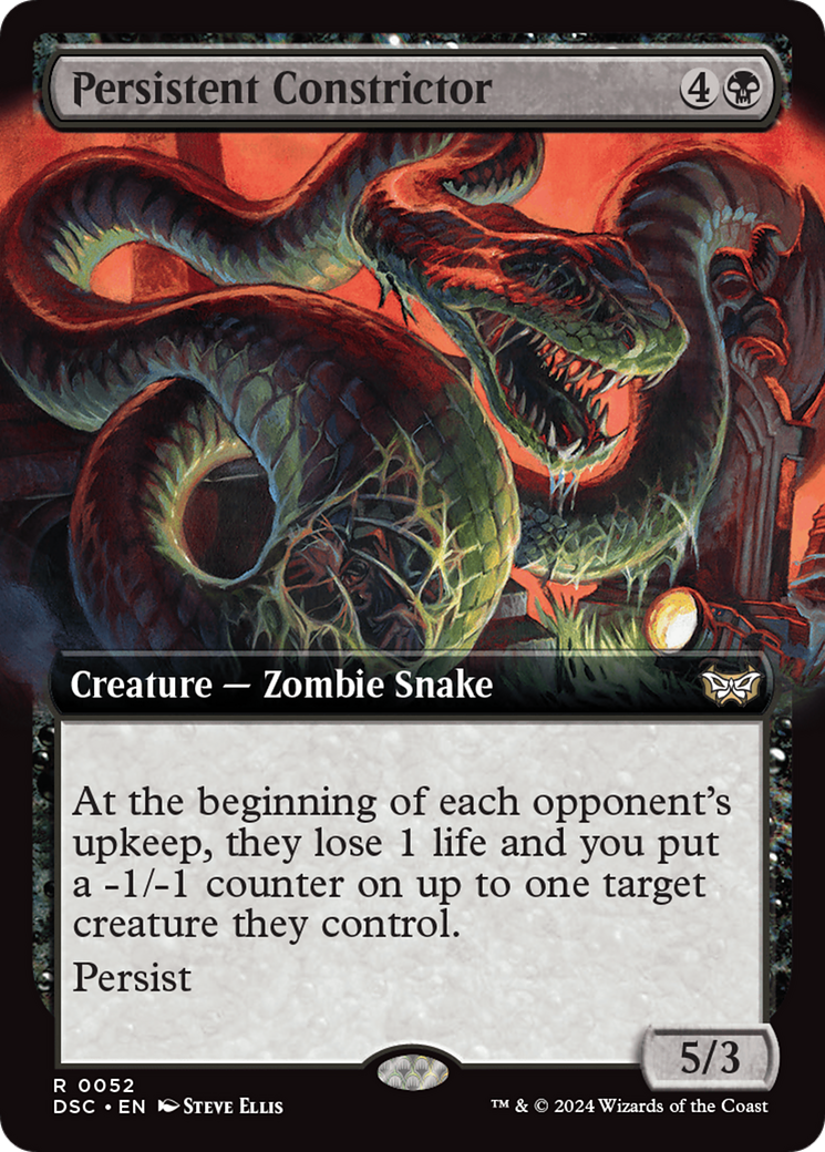 Persistent Constrictor (Extended Art) [Duskmourn: House of Horror Commander] | Mindsight Gaming