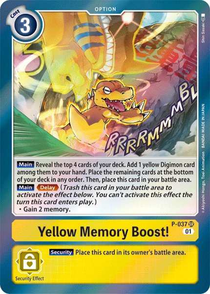 Yellow Memory Boost! [P-037] [Promotional Cards] | Mindsight Gaming