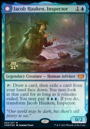 Jacob Hauken, Inspector // Hauken's Insight [Innistrad: Crimson Vow Prerelease Promos] | Mindsight Gaming